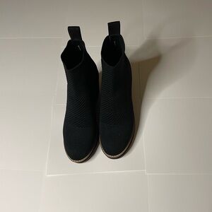 Eileen Fisher London Knit Wedge Booties, Black, 6 1/2